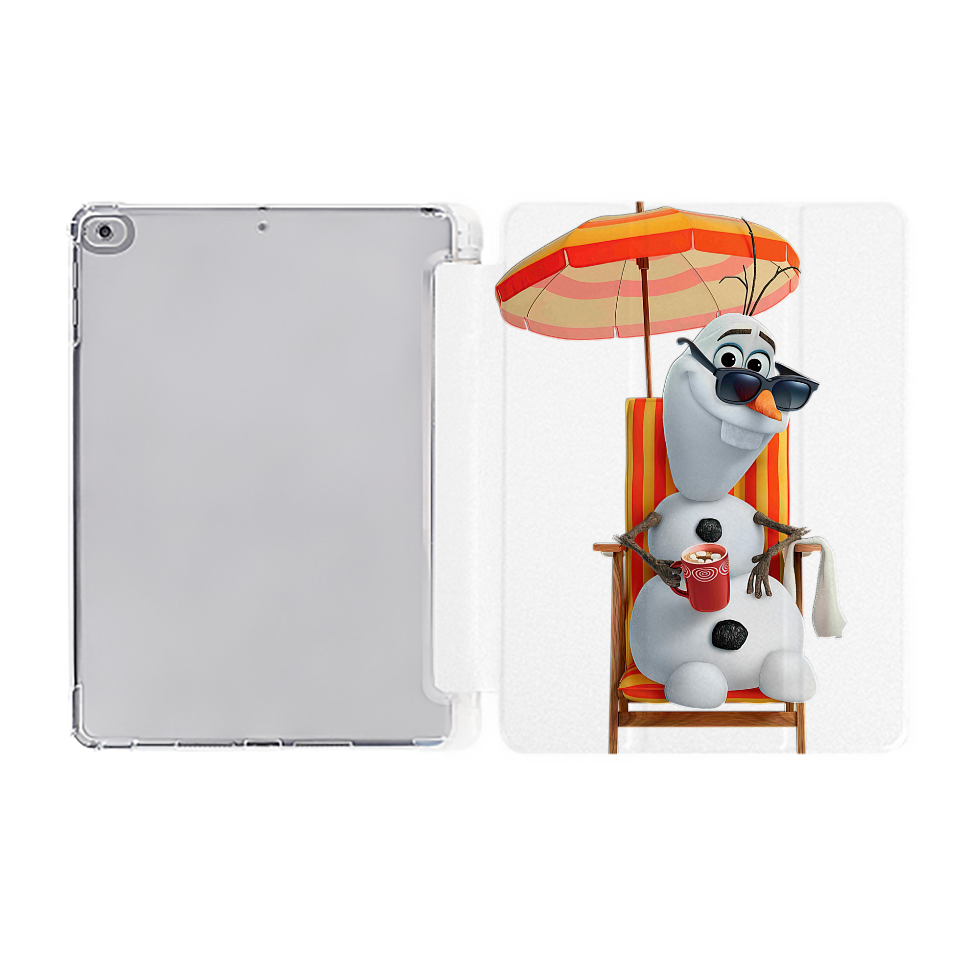 （画像用） アナと雪の女王 アンナ エルサ Frozen Anna Elsa IPad ケース ペン収納付き 三つ折りスタンド PUレザー×シリコン 対応機種9.5/10.5/10.9インチ